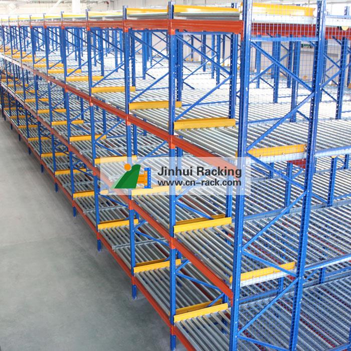High Capacity Storage System Pallet Flow Racking High Capacity Storage System Pallet Flow Racking