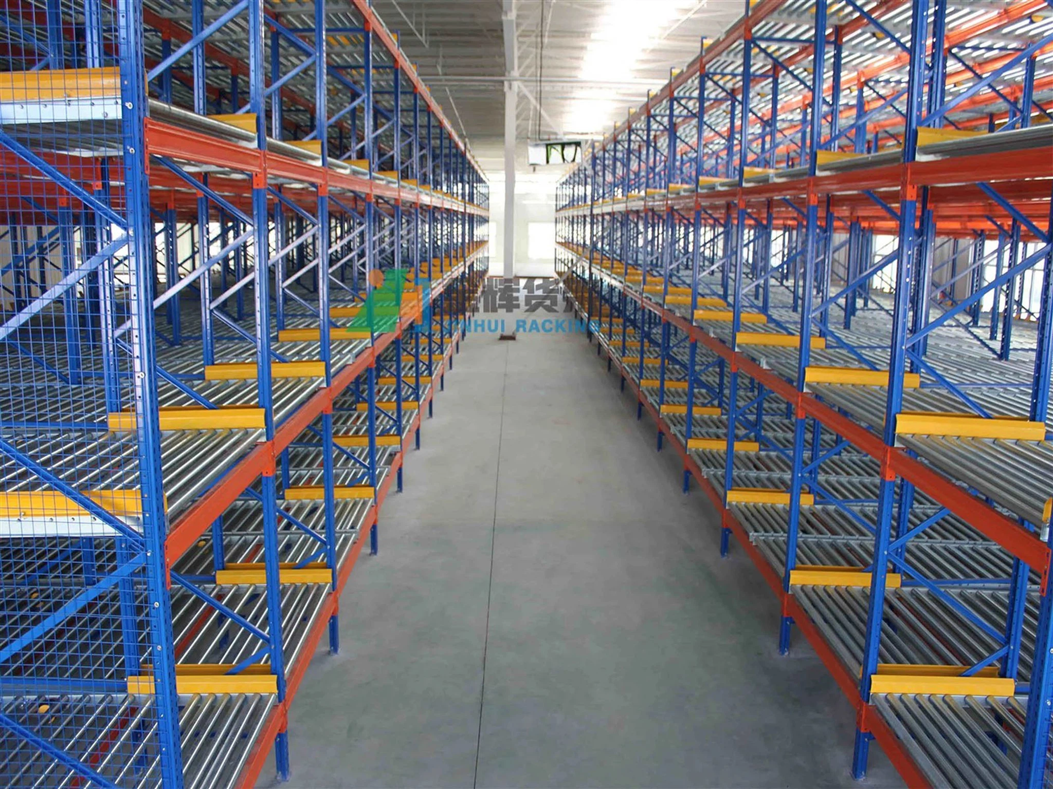Sinopec warehouse gravity flow racking system for FIFO storage Sinopec warehouse gravity flow racking system for FIFO storage